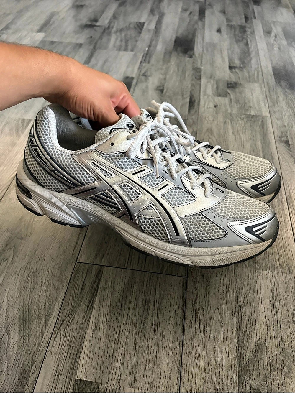ASICS GEL-1130 "Glacier Grey/Pure Silver" Athletic Running Shoes Sz 13